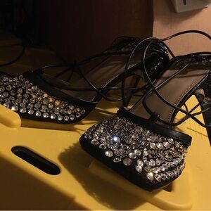Elegant Black and Silver Women's Shoes
